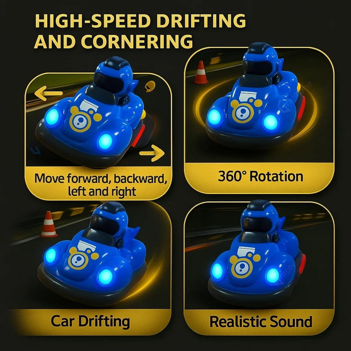 Robo Smash Arena | Set of Cars with Ejectable Robots, LED Lights, Rechargeable Battery & 2-Player Interactive Toy