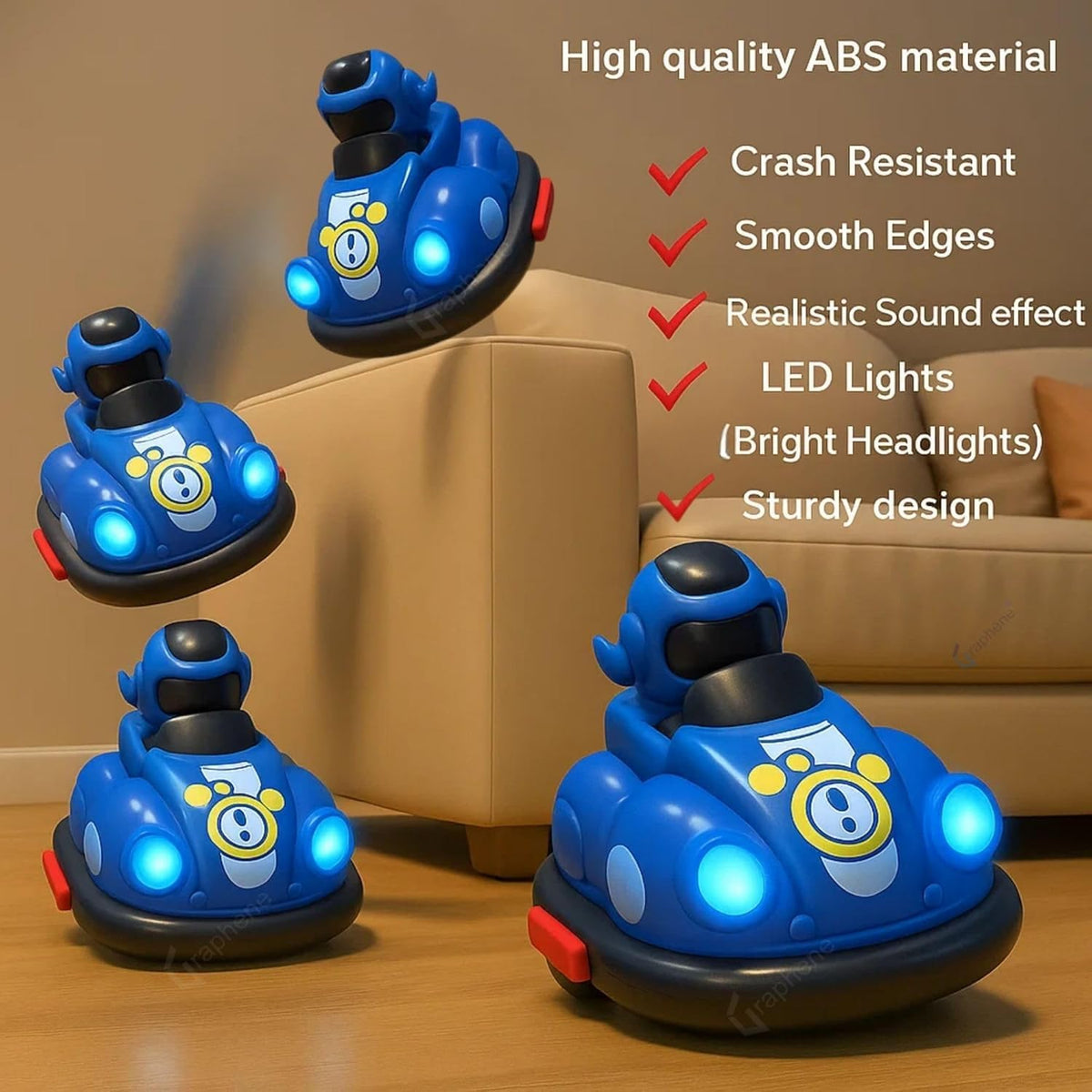 Robo Smash Arena | Set of Cars with Ejectable Robots, LED Lights, Rechargeable Battery & 2-Player Interactive Toy